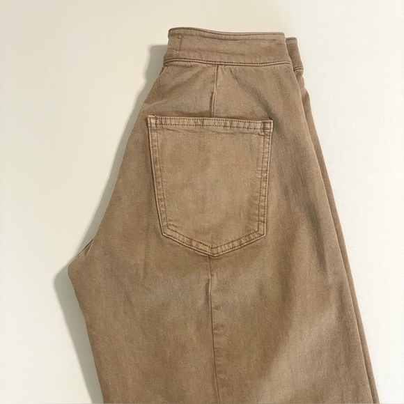 NWT Madewell Petite Curvy Emmett Wide Leg Crop Pant Garment Dyed Drill Khaki 24P - Picture 12 of 16